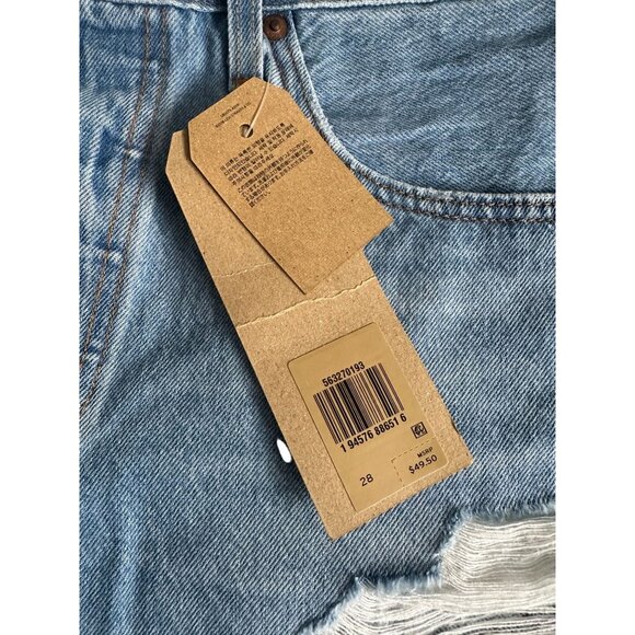 LEVIS 501 Denim High Rise Shorts Size 28 NEW NWT - Picture 8 of 8